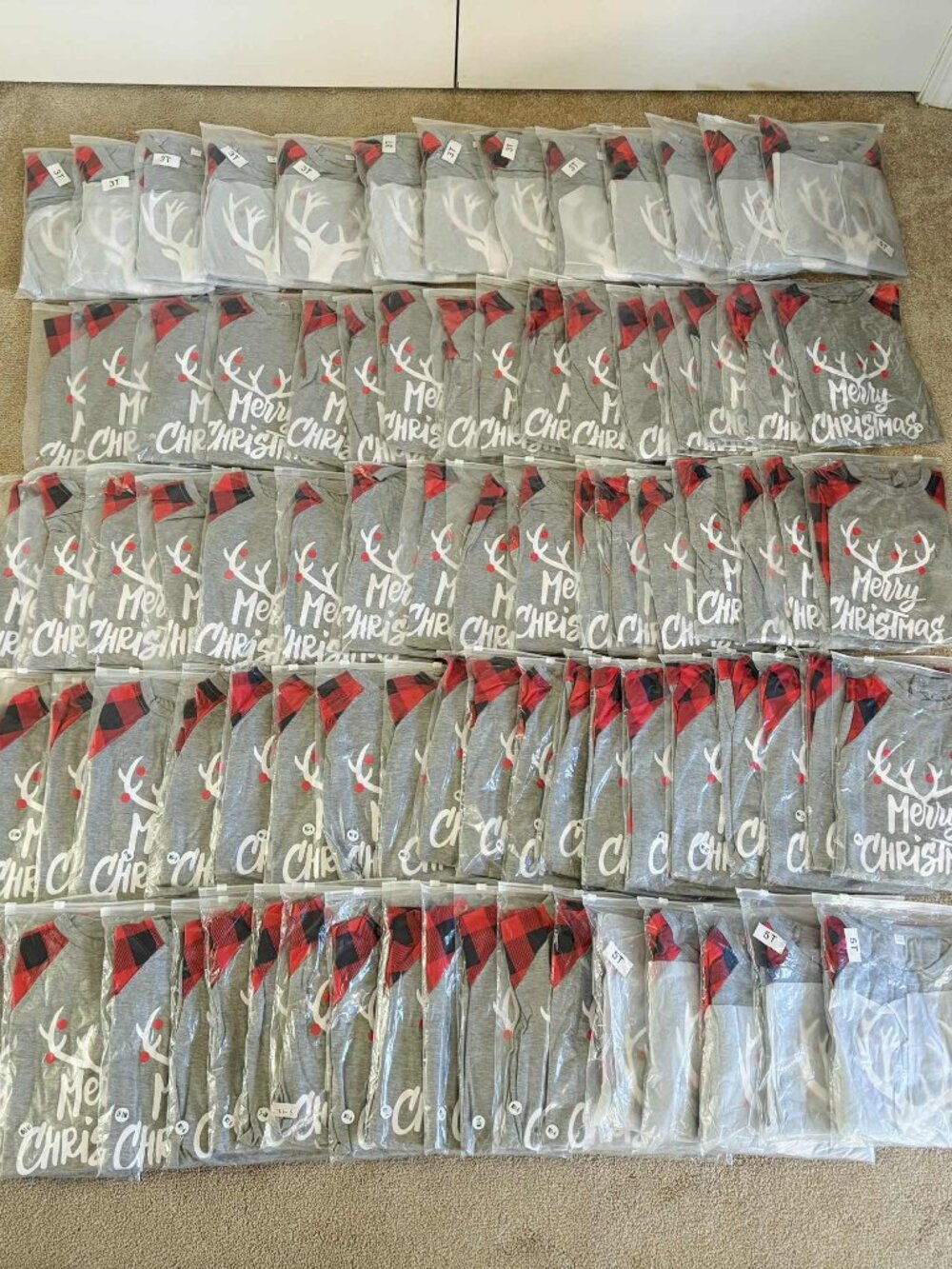 LOT-OF-87 NEW Family PJs Holiday Pajamas Infant-Children's FREE SHIP *READ